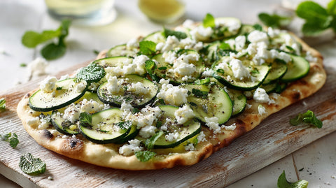 Courgette and Feta Flatbread Recipe