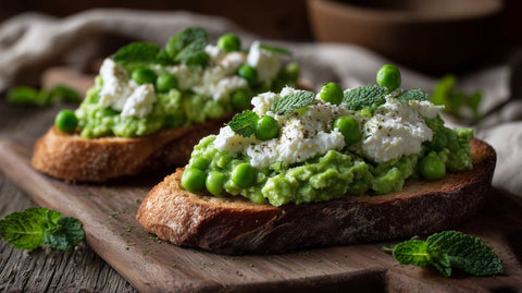 Pea with Mint and Ricotta Toast Recipe