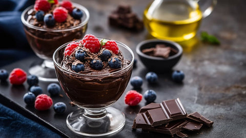 dark chocolate mousse recipe with berries