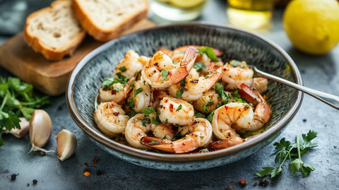 garlic prawns recipe in a bowl