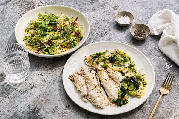 Grilled Sea Bass and Spiky Artichoke Salad Recipe
