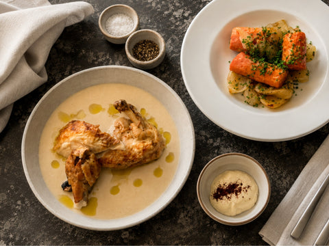 Pot-Roasted Chicken with Yoghurt and EVOO Velouté Recipe